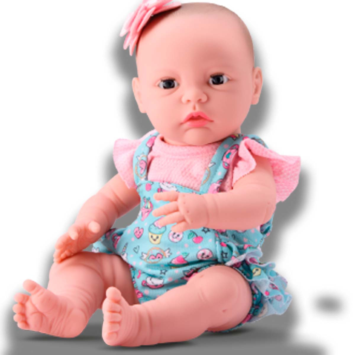 Boneca Bebê Menina Grande Amora C/ Acessórios Estilo Reborn