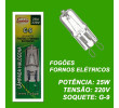 Kit 3 Lâmpadas Halógena G-9 para Fogões e Fornos Elétricos 25W 220V