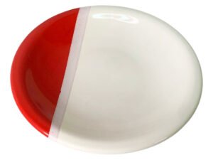Prato Fundo De Cerâmica 22cm Vermelho Para Refeições