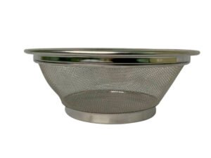 Escorredor De Metal Multiuso Redondo Fundo em Aço Inox