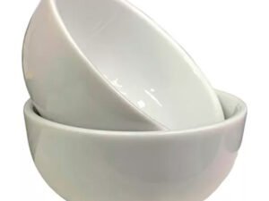 Tigela Cumbuca Terramada Capri Porcelana Branca 300mL
