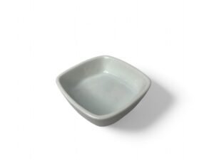 Mini Travessa Quadrada Em Porcelana Branca Capacidade 55mL