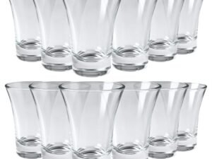 Jogo 12 Copos de Vidro Dose Shot e Cachaça Linha Safira 60mL
