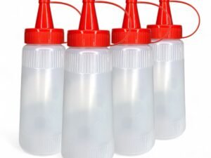 Kit C/4 Bisnagas Plástico Ketchup, Maionese E Mostarda 200ml