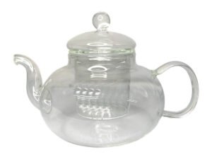 Bule Chaleira de Vidro Com Infusor Para Chá Capacidade 600mL