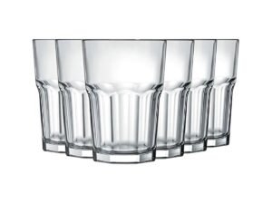 Jogo 6 Copos de Vidro Grosso Resistente Linha Jade 400ml