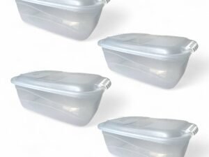Kit 4 Caixas Organizadoras Container Transparente 3 Litros