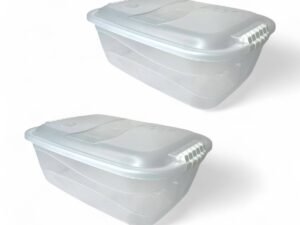 Kit 2 Caixas Organizadora Container Transparente 3 Litros