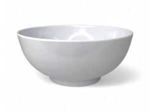 Tigela Bowl Redonda Melamina Branca 15x6,5cm Versátil 650mL