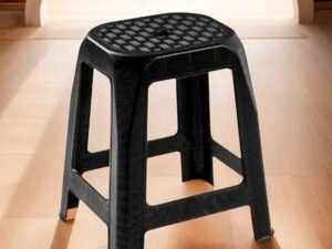 Banquinho Banqueta Banco Adulto Preto 47cm 110 Kg Reforçado