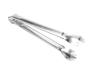 10 Pinça Pegador de Gelo em Aço Inox 18,5 cm Drinks Bares
