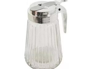 Kit 6 Meleiras Porta Mel de Vidro com Dosador Inox Euro Home