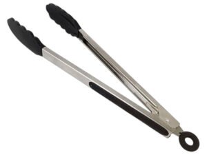 Pegador Inox Com  Ponta Em Silicone 34cm Multiuso Profissional