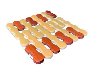 Descanso Para Panela Suporte Em Bambu 14x13,5cm Quadrado