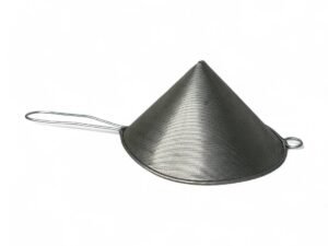 Coador Tipo Funil Galvanizado 20x12cm P/ Leite, Chá e Óleo