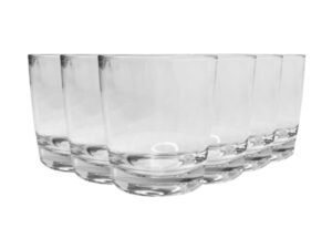 Kit 6 Copos Cristal Whisky 350ml Vidro Grosso E Resistente
