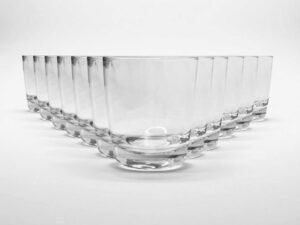 Kit 12 Copos Cristal Whisky 350ml Vidro Grosso E Resistente