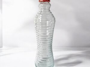 Kit 6 Garrafas De Vidro 1 Litro Com Tampa Inox Resistente