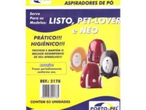 3 Sacos P/ Aspirador de Pó Electrolux Listo/Pet-Lover/Neo Ref:2178