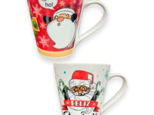 Kit Com 2 Canecas Natalina 290ml Tulipa Presente Natal