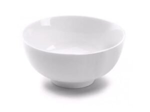 Jogo 5 Tigelas Redonda de Melamina Branca Para Sobremesas