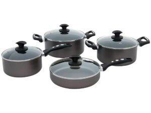 Conjunto De 4 Panelas de Alumínio Antiaderente Clarity Grey