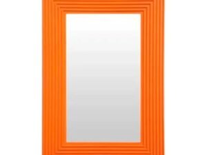Espelho Retangular Moldura Plástica Laranja N.10