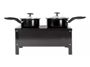 02 Fogão A Lenha Portátil Camping Vitrocerâmica Carbono 2bc