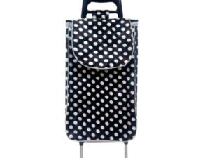 Carrinho de Feira Bolsa Multiuso Cetim Com 2 Rodas Estampada