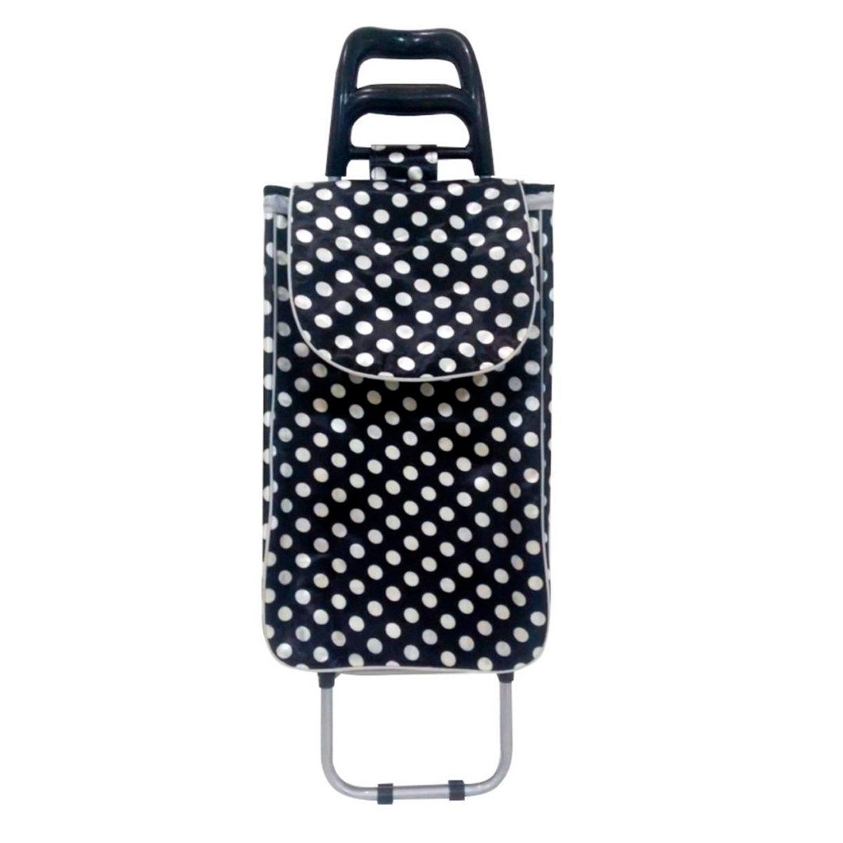 Carrinho de Feira Bolsa Multiuso Cetim Com 2 Rodas Estampada