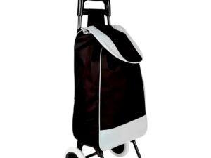 Carrinho de Feira Mercado Bolsa Lona Liso Multiuso 2 Rodas