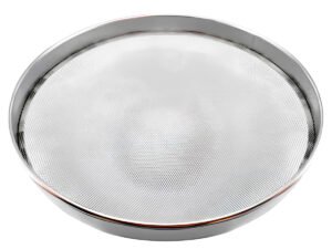 3 Peneira Aro de Aço com Tela Trançada para Fubá Tapioca 30cm