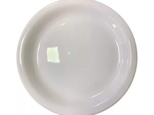 6 Pratos Branco Raso 25,5 Cm Cerâmica P/restaurantes,buffet.