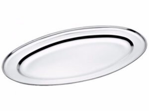 Bandeja/travessa Oval Inox Rasa 28,5cm Grande