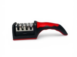 6 Afiador E Amolador Para Facas 3 Em 1 Com Base Emborrachada