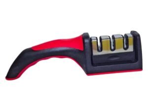 6 Afiador E Amolador Para Facas 3 Em 1 Com Base Emborrachada