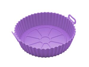 2 Forma Cesta Redonda de Silicone Air Fryer Fritadeira 16 cm